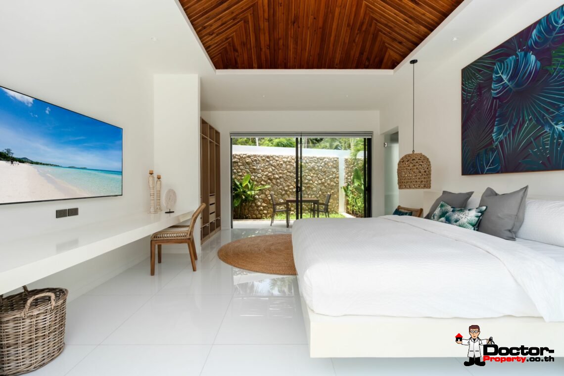 New Luxury Balinese Style Modern 3 Bedroom Pool Villa – Mea Nam, Koh Samui – For Sale